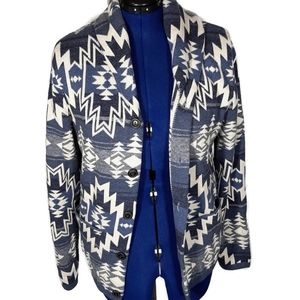 Lucky Brand unisex Cardigan Aztec Sz M Sweater
